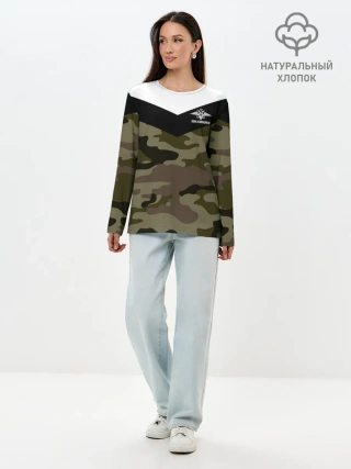 Лонгслив женский. Хлопок / Полиция