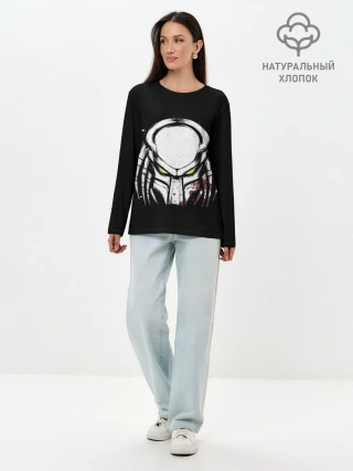 Лонгслив женский. Хлопок / Predator