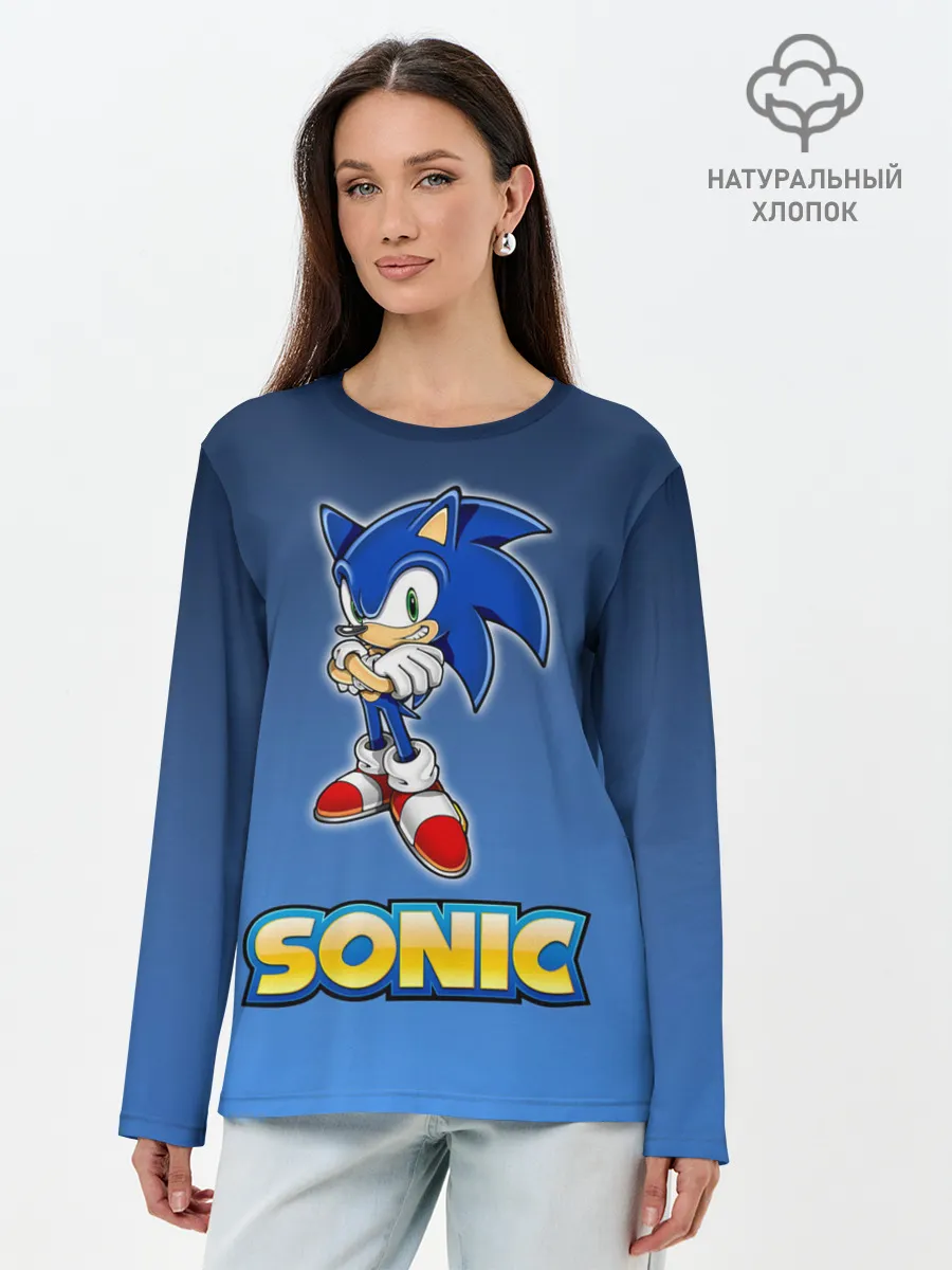 Лонгслив женский. Хлопок / Соник