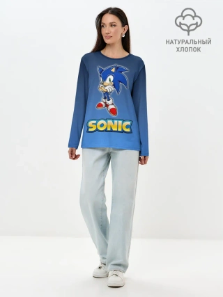 Лонгслив женский. Хлопок / Соник