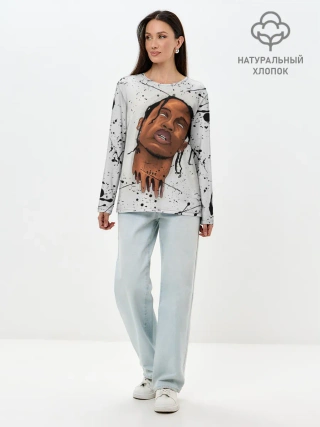 Лонгслив женский. Хлопок / TRAVIS SCOTT