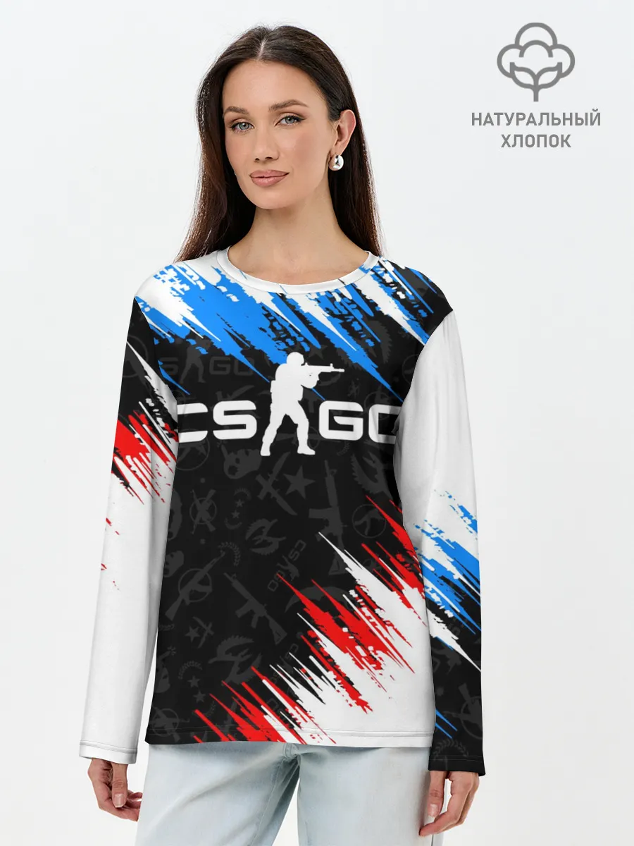 Лонгслив женский. Хлопок / CS GO