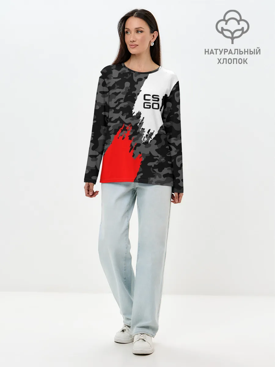 Лонгслив женский. Хлопок / CS GO