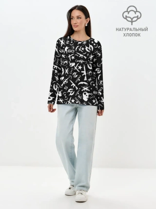 Лонгслив женский. Хлопок / CS GO