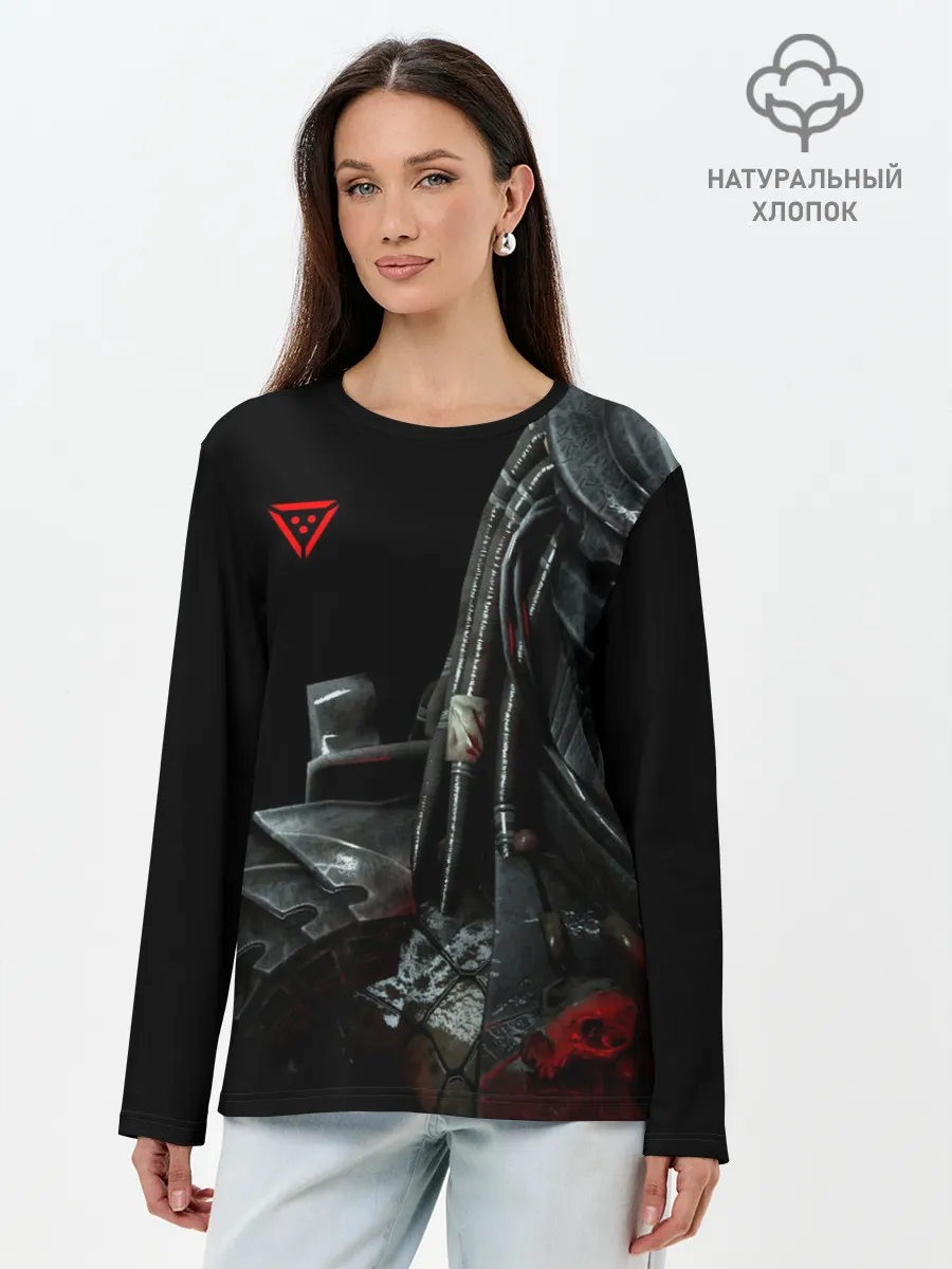 Лонгслив женский. Хлопок / PREDATOR: HUNTING GROUNDS.