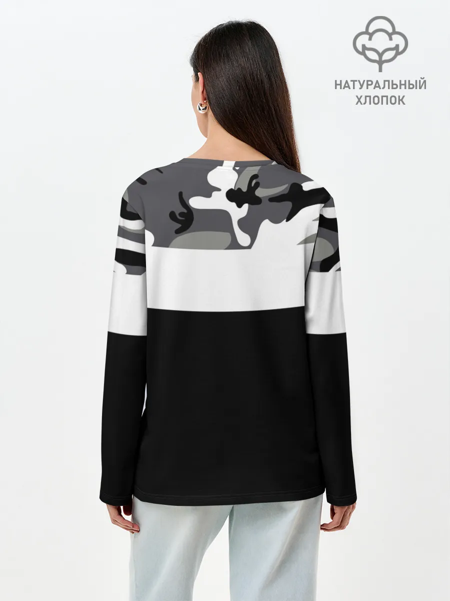 Лонгслив женский. Хлопок / Полиция