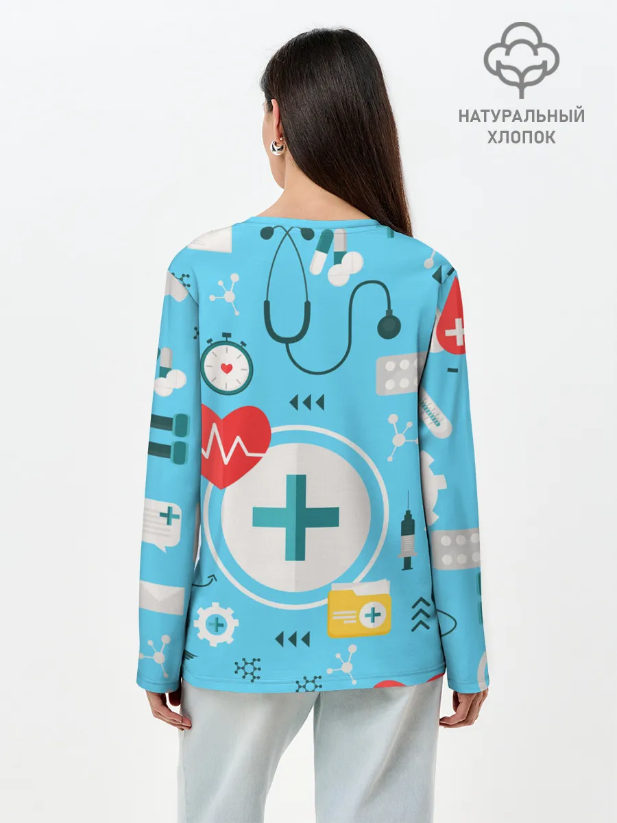 Лонгслив женский. Хлопок / Лучший доктор