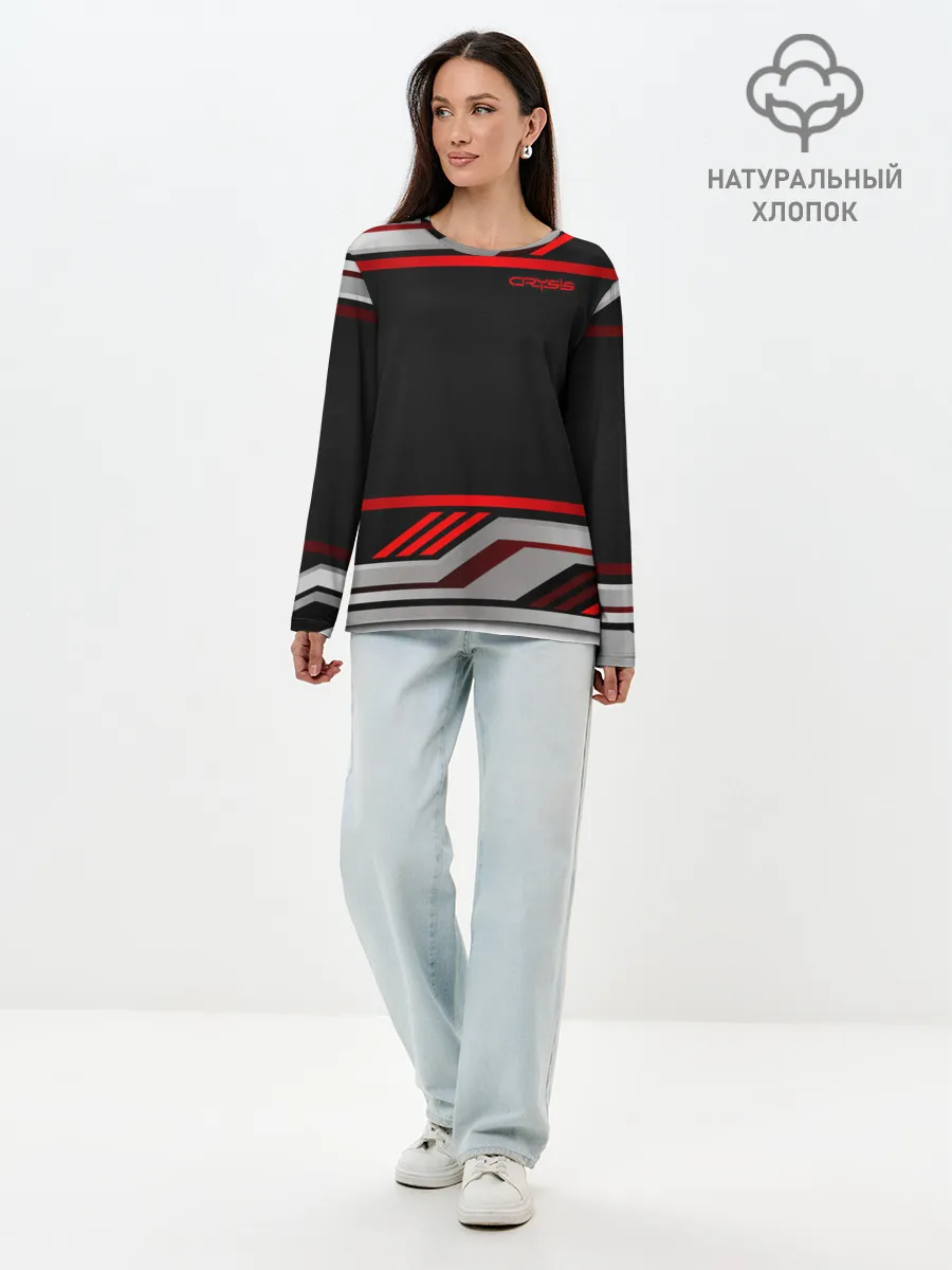 Лонгслив женский. Хлопок / Crysis