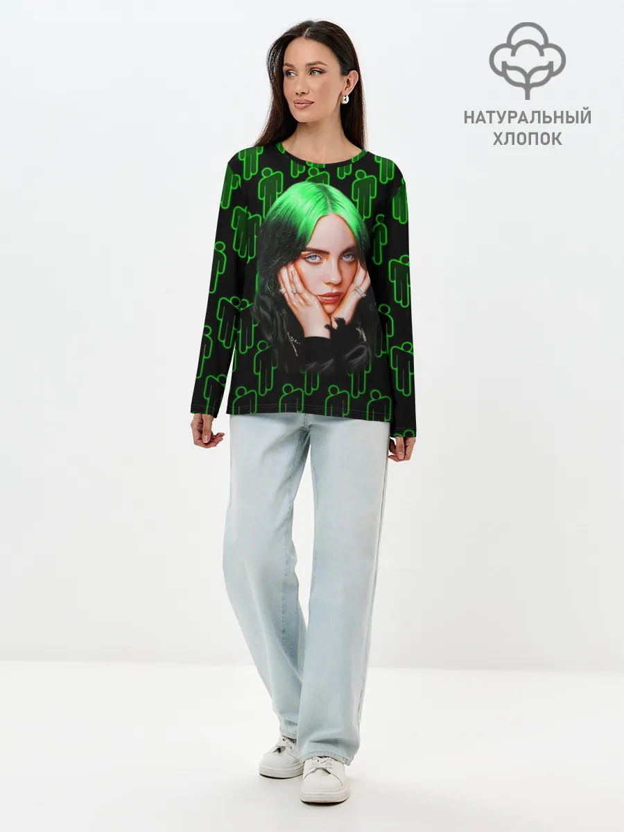Лонгслив женский. Хлопок / BILLIE EILISH