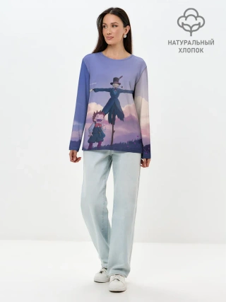 Лонгслив женский. Хлопок / Маркл и Пугало-Репка