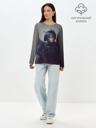 Лонгслив женский. Хлопок / Пендрагон