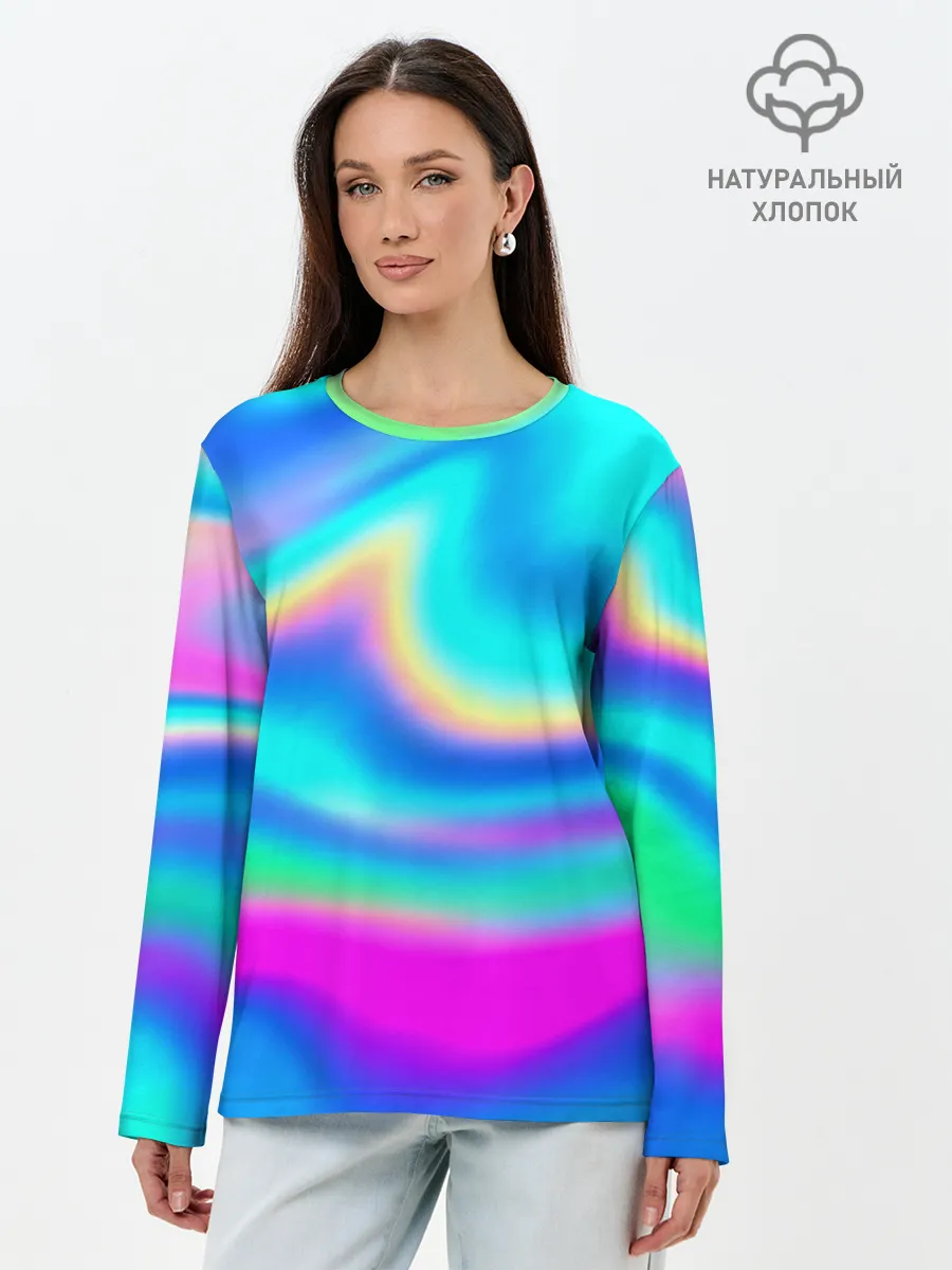 Лонгслив женский. Хлопок / ГРАДИЕНТ