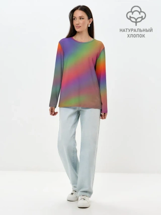 Лонгслив женский. Хлопок / ГРАДИЕНТ