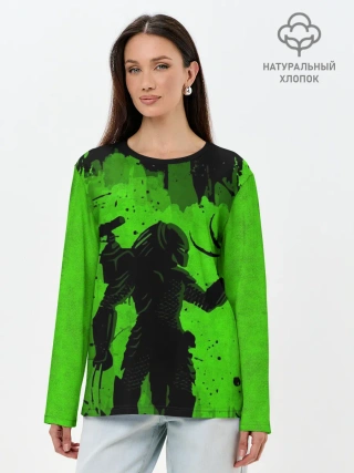Лонгслив женский. Хлопок / Predator