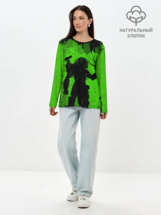 Лонгслив женский. Хлопок / Predator