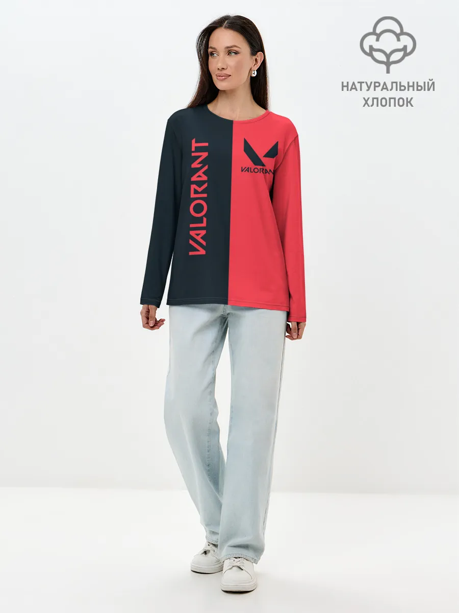 Лонгслив женский. Хлопок / VALORANT | ВАЛОРАНТ