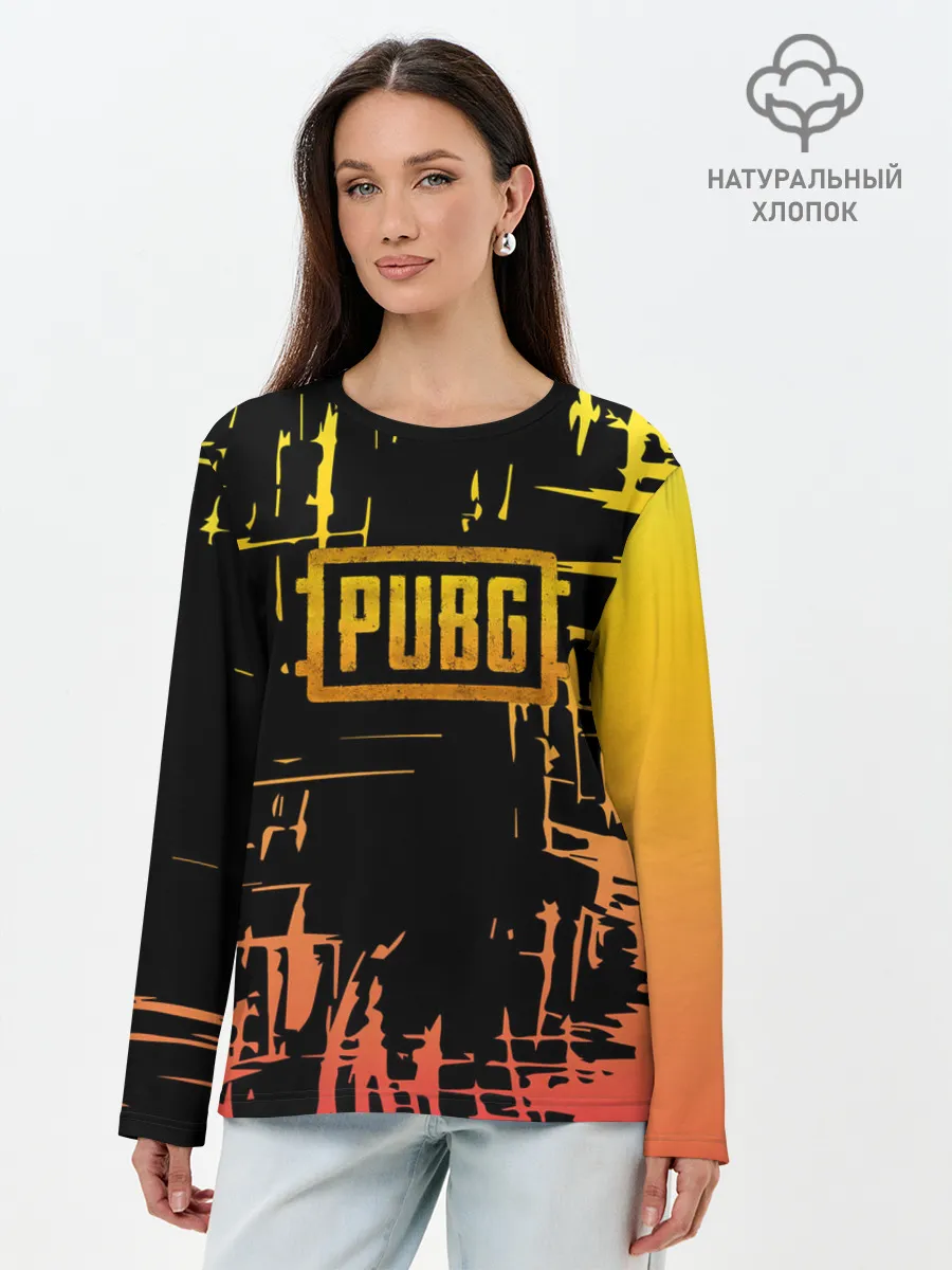 Лонгслив женский. Хлопок / PUBG