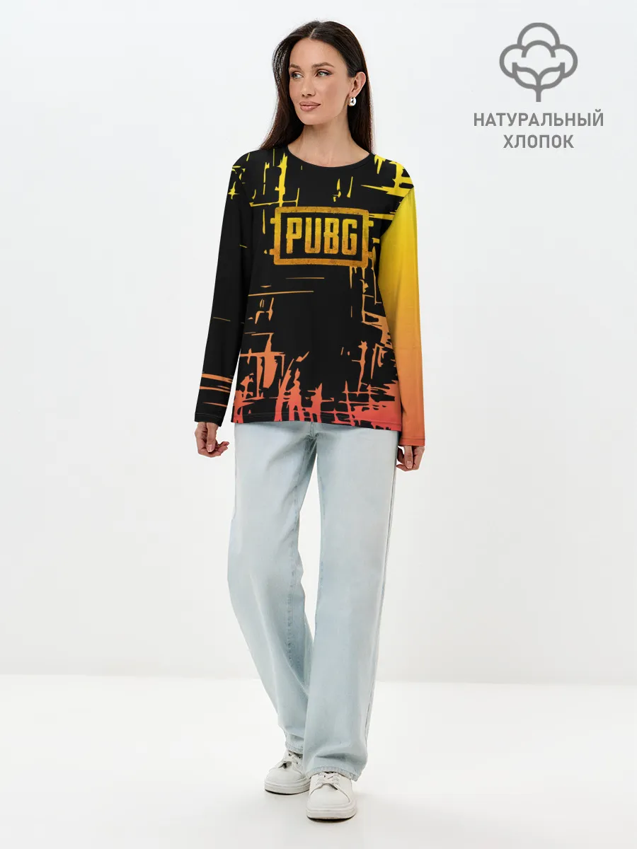 Лонгслив женский. Хлопок / PUBG