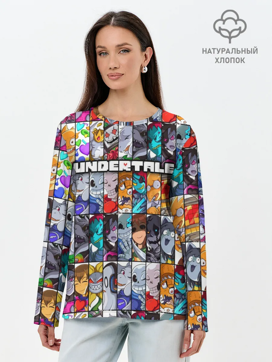 Лонгслив женский. Хлопок / UNDERTALE