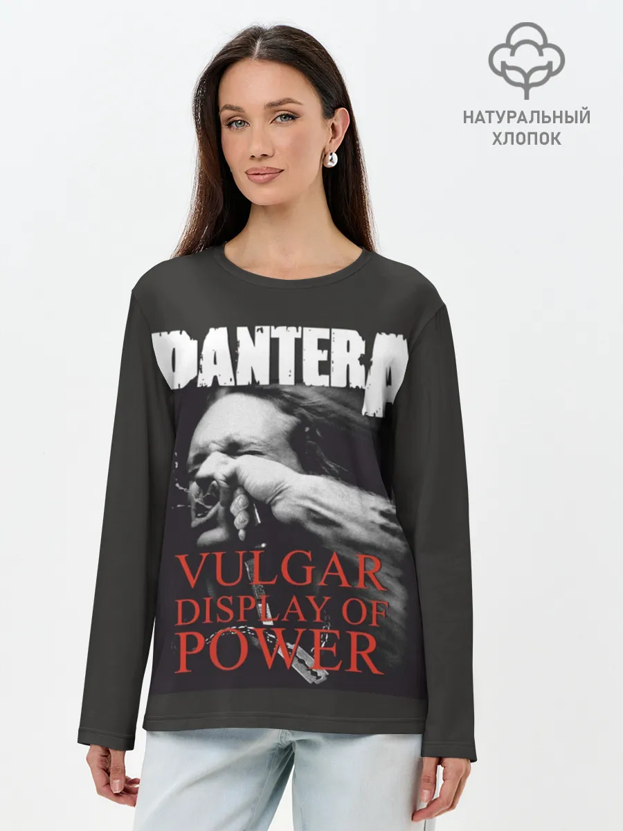 Лонгслив женский. Хлопок / PANTERA VULGAR OF POWER