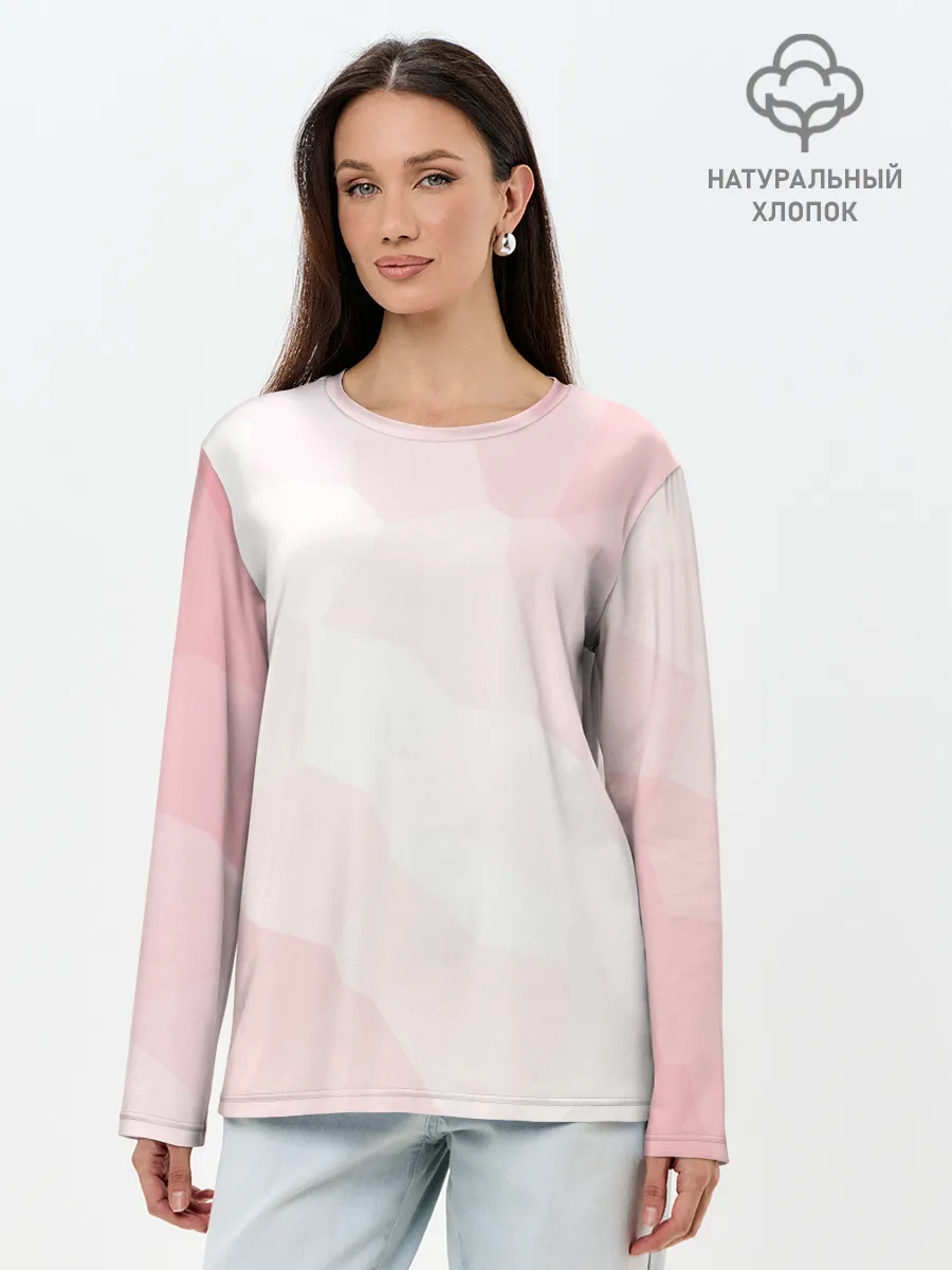 Лонгслив женский. Хлопок / Пикси кристаллы