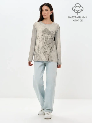 Лонгслив женский. Хлопок / Дазай и Чуя