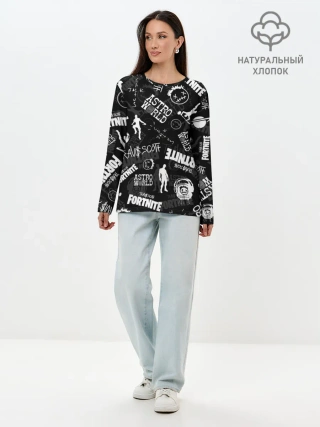 Лонгслив женский. Хлопок / TRAVIS SCOTT+FORTNITE