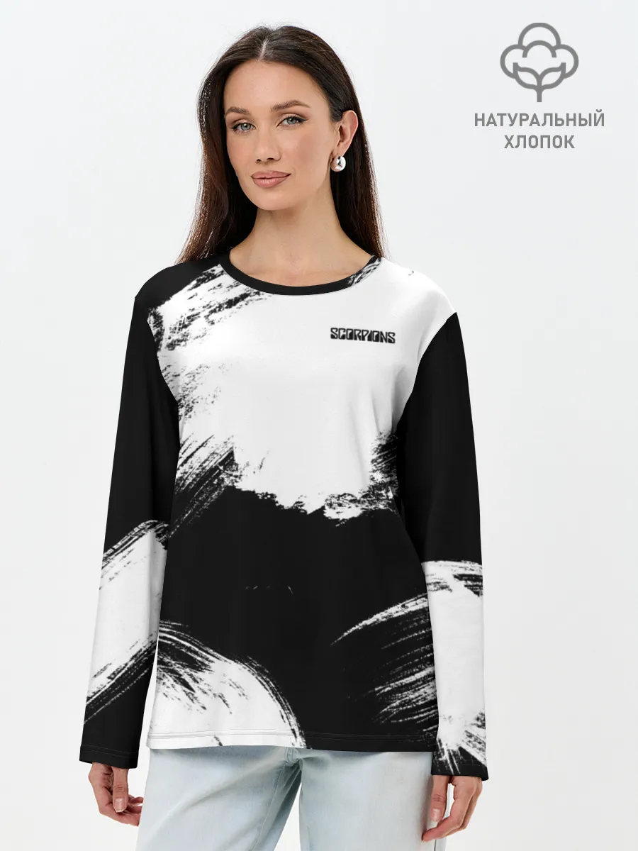 Лонгслив женский. Хлопок / Scorpions