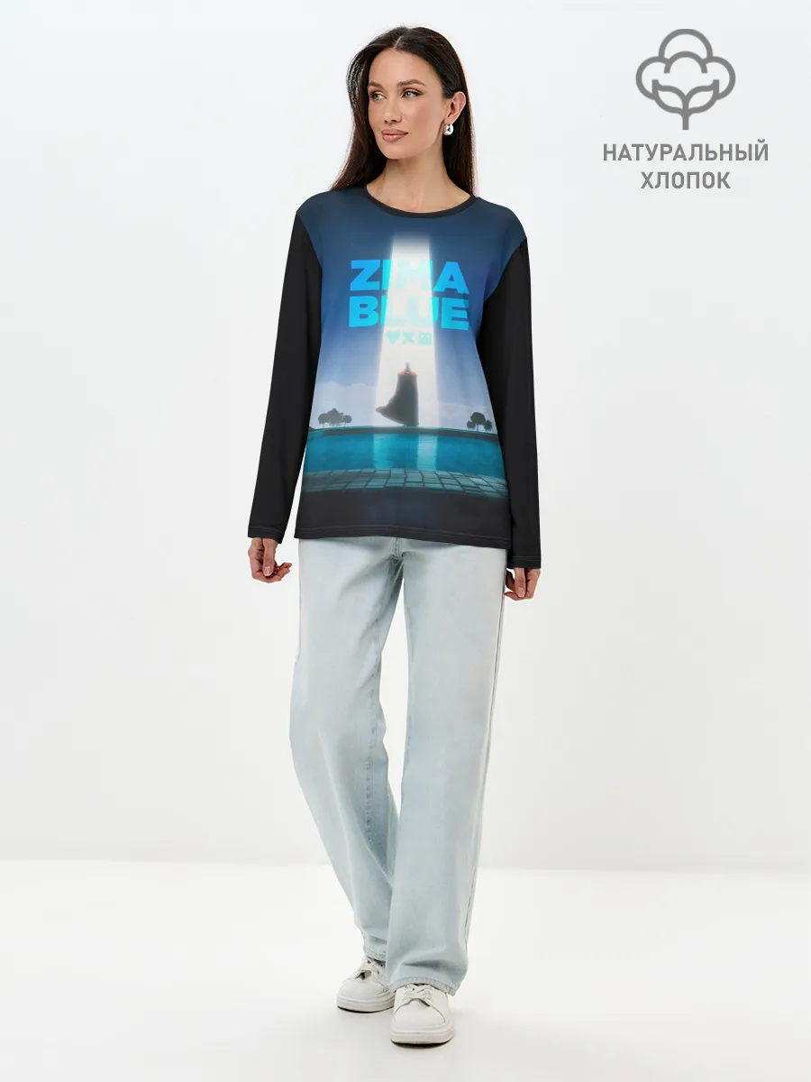 Лонгслив женский. Хлопок / Zima Blue
