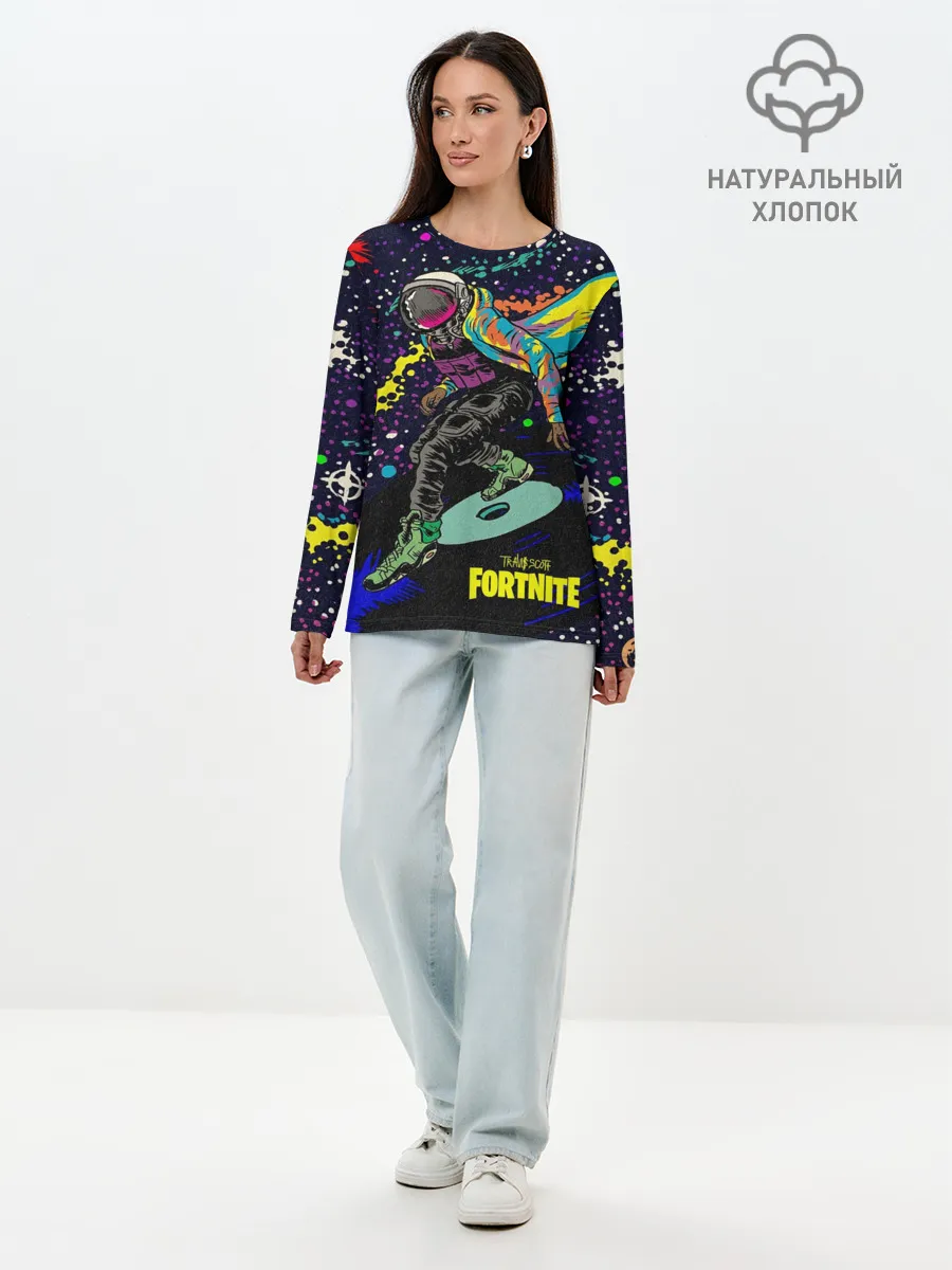 Лонгслив женский. Хлопок / TRAVIS SCOTT+FORTNITE