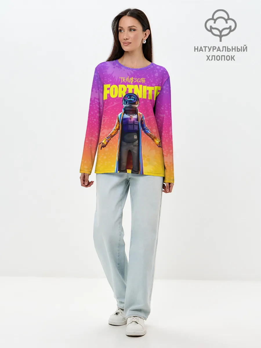 Лонгслив женский. Хлопок / TRAVIS SCOTT+FORTNITE