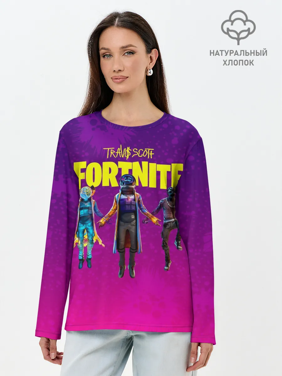 Лонгслив женский. Хлопок / TRAVIS SCOTT+FORTNITE