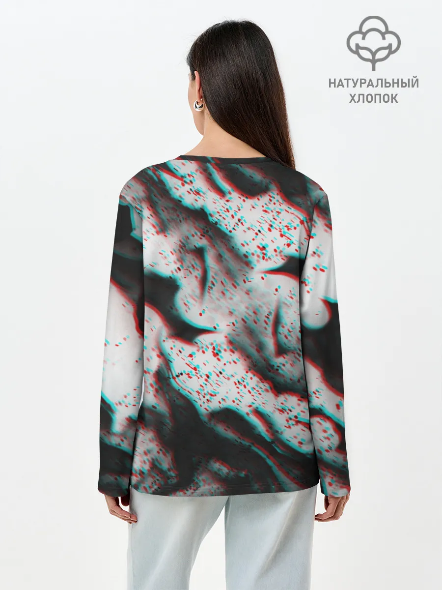 Лонгслив женский. Хлопок / ОГОНЬ ГЛИТЧ