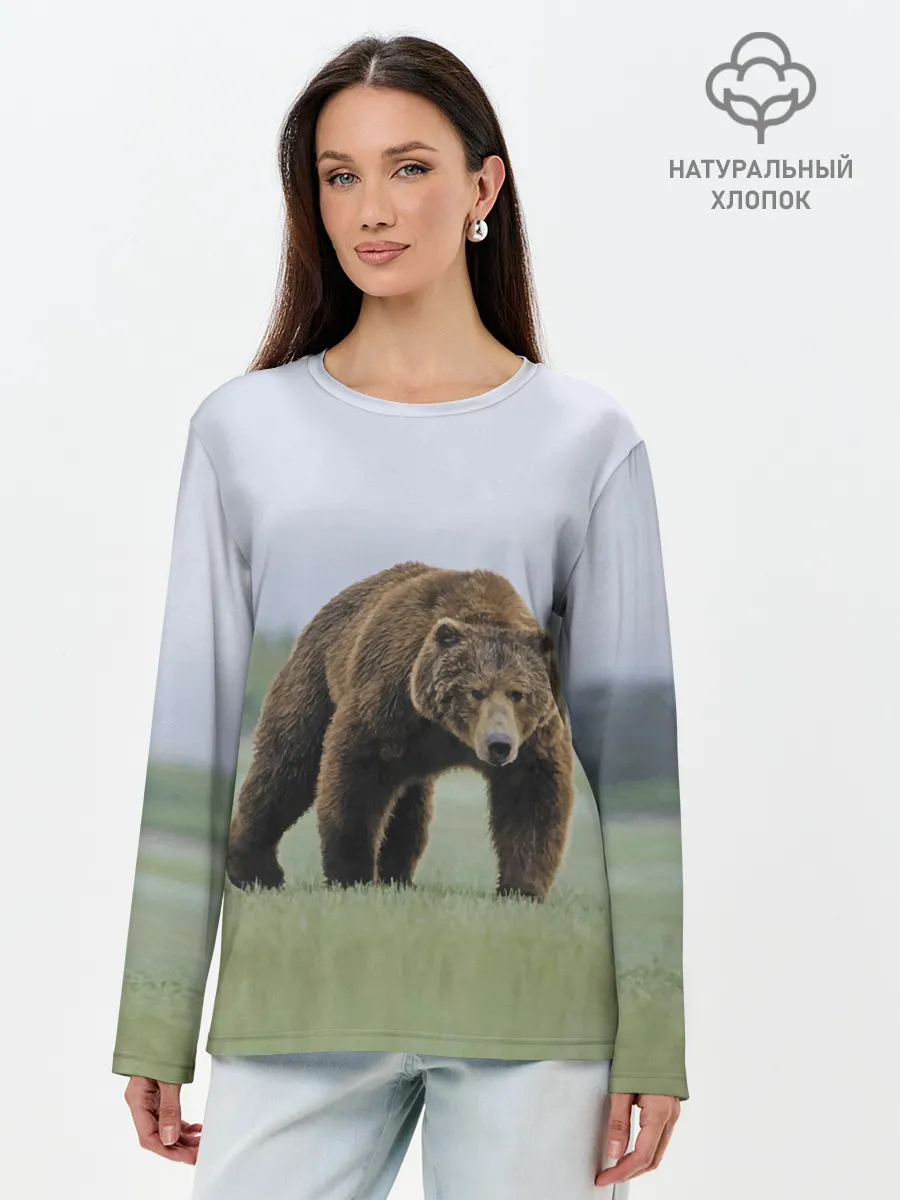 Лонгслив женский. Хлопок / Россия