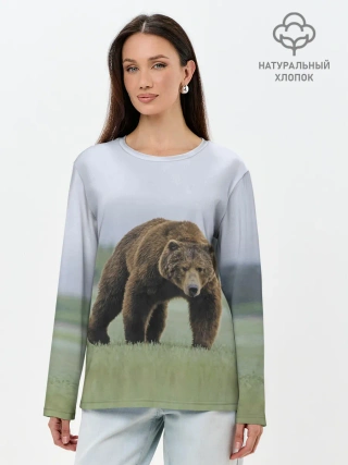 Лонгслив женский. Хлопок / Россия