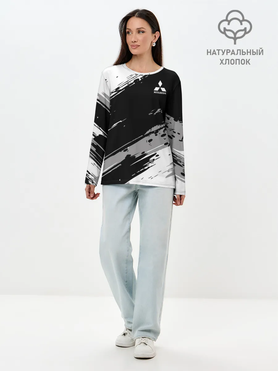 Лонгслив женский. Хлопок / Mitsubishi