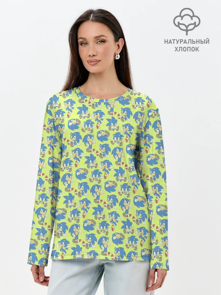 Лонгслив женский. Хлопок / Соник