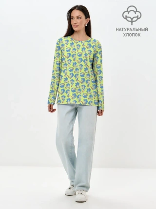 Лонгслив женский. Хлопок / Соник