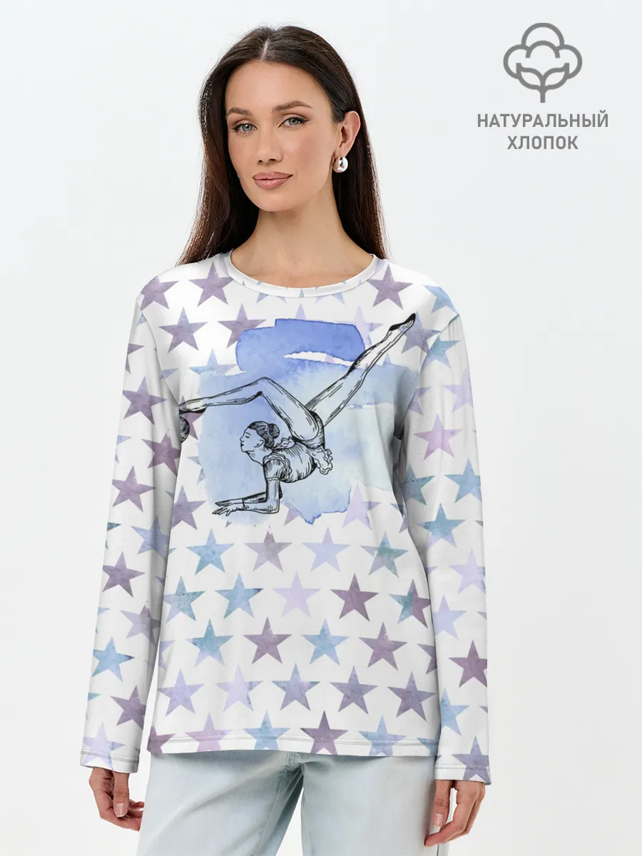 Лонгслив женский. Хлопок / gymnastics