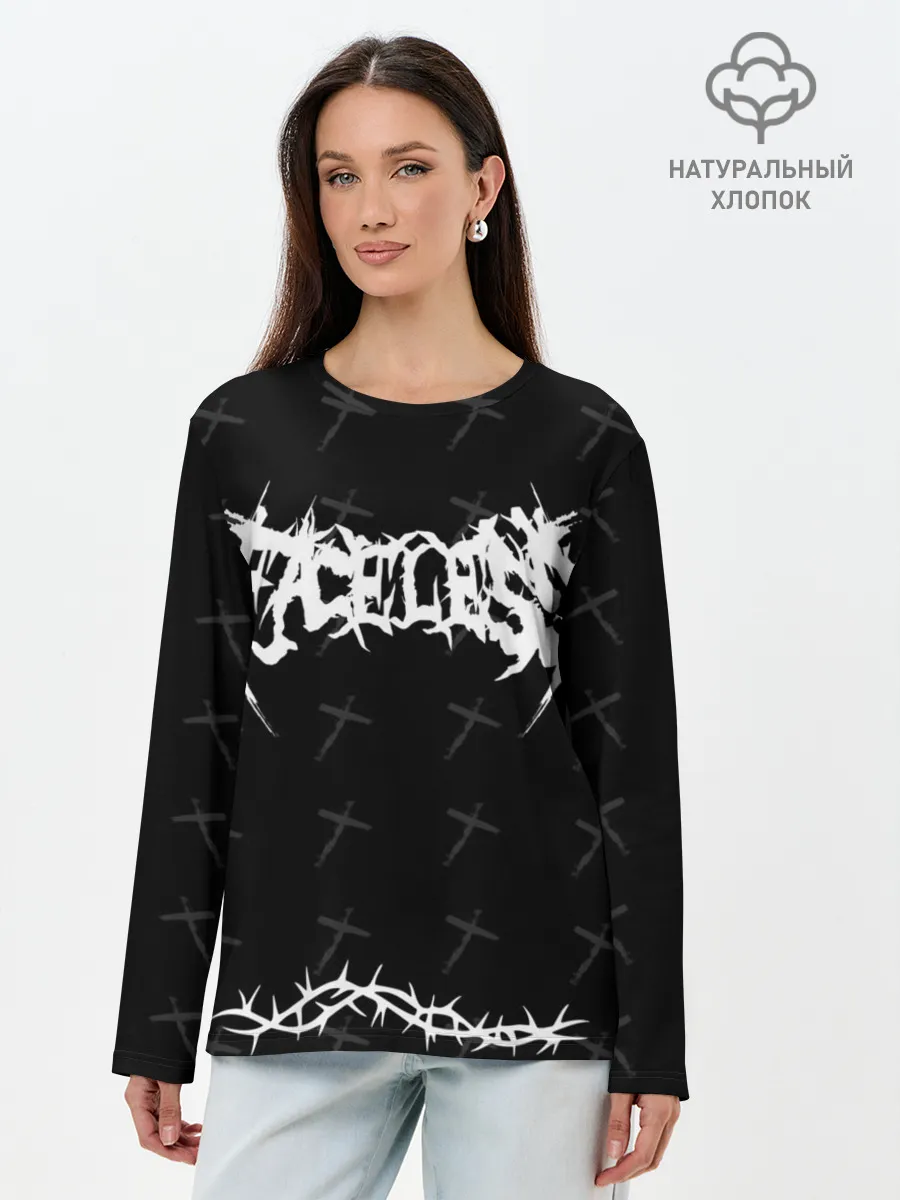 Лонгслив женский. Хлопок / Безликий