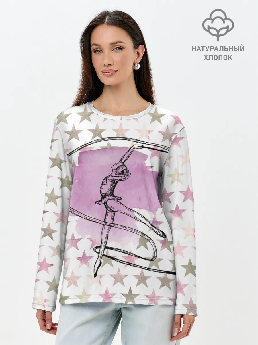 Лонгслив женский. Хлопок / gymnastics
