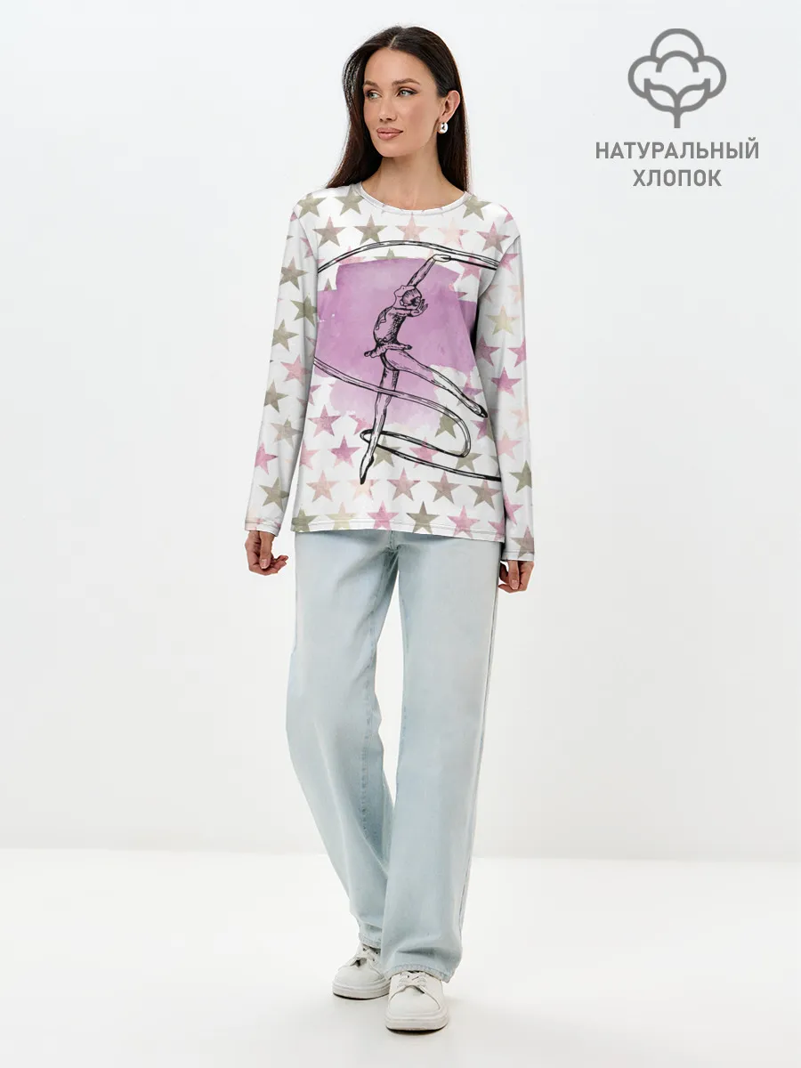 Лонгслив женский. Хлопок / gymnastics