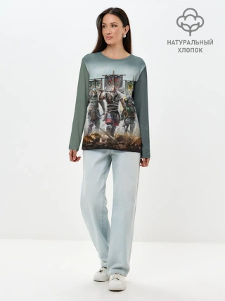 Лонгслив женский. Хлопок / For Honor