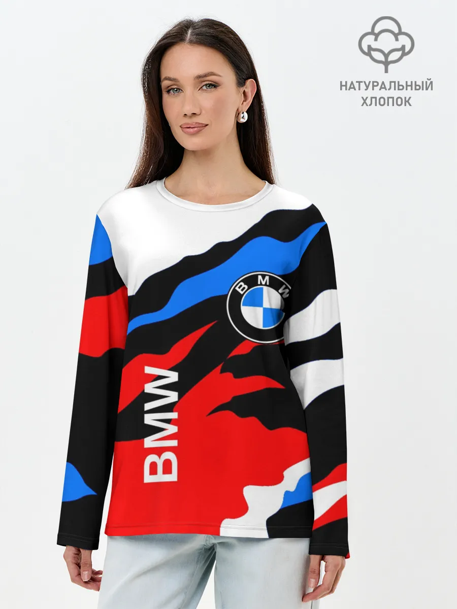 Лонгслив женский. Хлопок / BMW