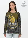 Лонгслив женский. Хлопок / Спорт Пикачу