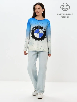 Лонгслив женский. Хлопок / BMW