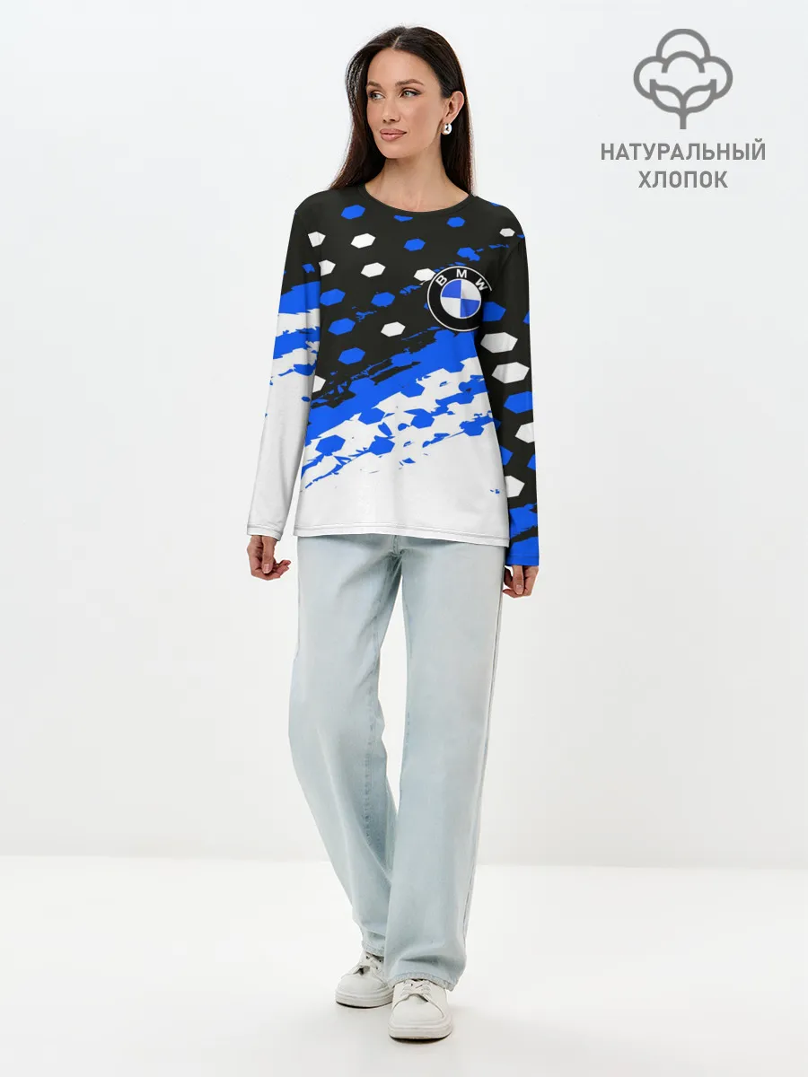 Лонгслив женский. Хлопок / BMW