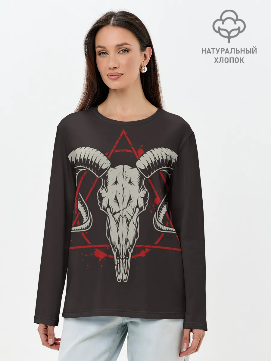 Лонгслив женский. Хлопок / Культ