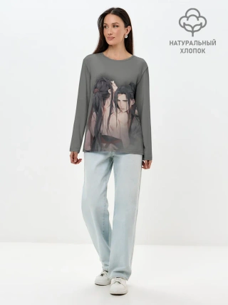 Лонгслив женский. Хлопок / Магистр дьявольского культа