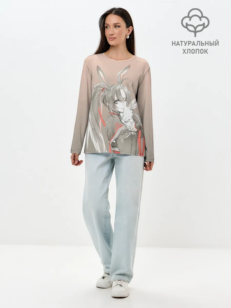 Лонгслив женский. Хлопок / Магистр дьявольского культа